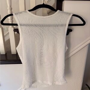 I.AM.GIA White Textured Tank Top